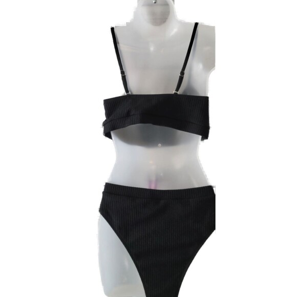 Ribbed High Waisted  Tank Top Bikini Sz L - Picture 3 of 5